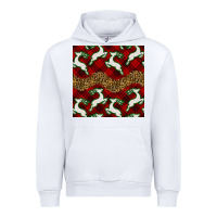 White christmas deer and plaid seamless pattern Urban Hoodie - BundleAndBundleShop