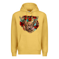 Antique Gold christmas cow gemstone Premium Hoodie - JahusDesignShop