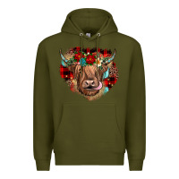 Army Green christmas cow gemstone Premium Hoodie - JahusDesignShop
