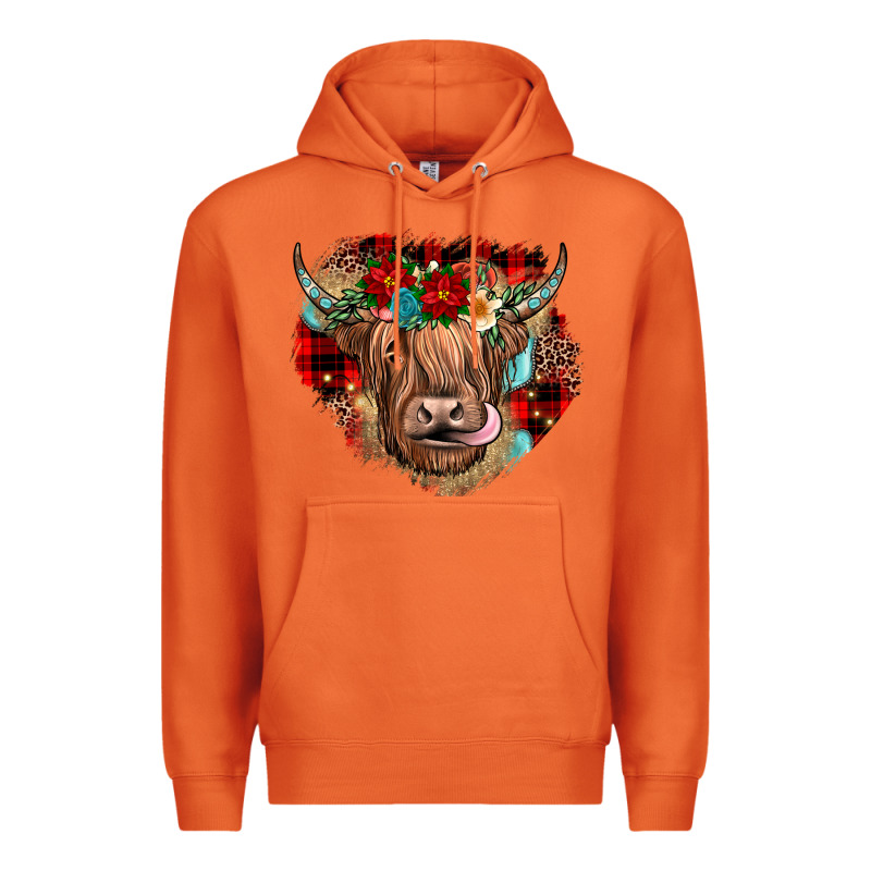 Christmas Cow Gemstone Premium Hoodie by JahusDesignShop | Teevron