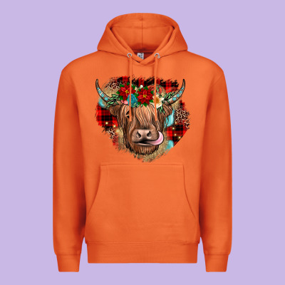Christmas Cow Gemstone Premium Hoodie Designed By Jahusdesignshop