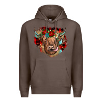 Coffee christmas cow gemstone Premium Hoodie - JahusDesignShop