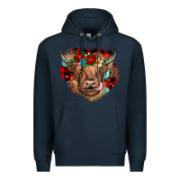 Navy christmas cow gemstone Premium Hoodie - JahusDesignShop