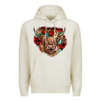 Oatmeal Heather christmas cow gemstone Premium Hoodie - JahusDesignShop