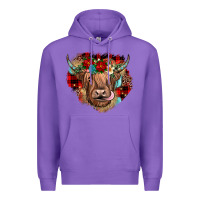 Purple christmas cow gemstone Premium Hoodie - JahusDesignShop