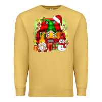 Antique Gold christmas gnome truck Premium Sweatshirt - Zillion Design Studio