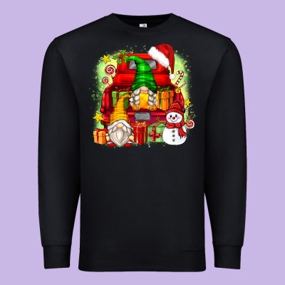 Christmas Gnome Truck Premium Sweatshirt Designed By Zillion Design Studio