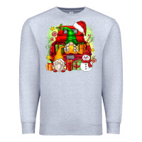 Heather Grey christmas gnome truck Premium Sweatshirt - Zillion Design Studio