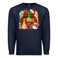 Navy christmas gnome truck Premium Sweatshirt - Zillion Design Studio