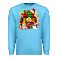Ocean Blue christmas gnome truck Premium Sweatshirt - Zillion Design Studio