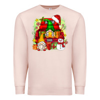 Pale Pink christmas gnome truck Premium Sweatshirt - Zillion Design Studio