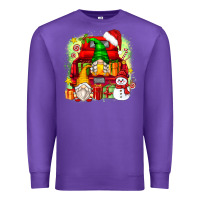 Purple christmas gnome truck Premium Sweatshirt - Zillion Design Studio