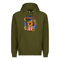 Army Green 4th of july coffee cup Premium Hoodie - JahusDesignShop