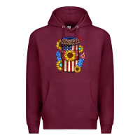 Burgundy 4th of july coffee cup Premium Hoodie - JahusDesignShop