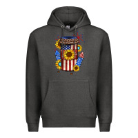 Charcoal Heather 4th of july coffee cup Premium Hoodie - JahusDesignShop