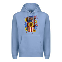 Colony Blue 4th of july coffee cup Premium Hoodie - JahusDesignShop