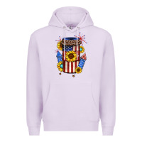 Lilac 4th of july coffee cup Premium Hoodie - JahusDesignShop