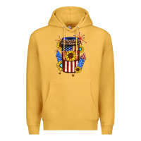 Mustard 4th of july coffee cup Premium Hoodie - JahusDesignShop