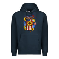 Navy 4th of july coffee cup Premium Hoodie - JahusDesignShop