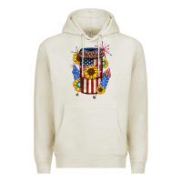 Oatmeal Heather 4th of july coffee cup Premium Hoodie - JahusDesignShop