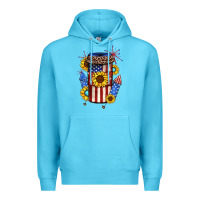 Ocean Blue 4th of july coffee cup Premium Hoodie - JahusDesignShop