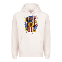 Pale Pink 4th of july coffee cup Premium Hoodie - JahusDesignShop