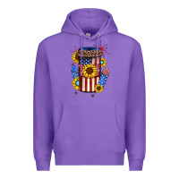 Purple 4th of july coffee cup Premium Hoodie - JahusDesignShop