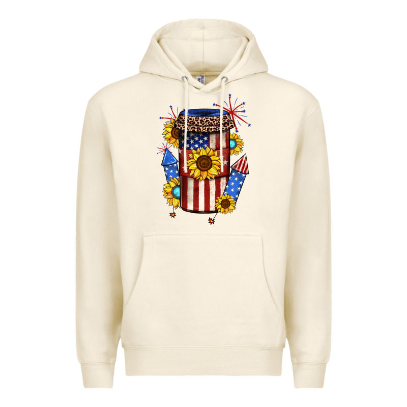 4th Of July Coffee Cup Premium Hoodie by JahusDesignShop | Teevron