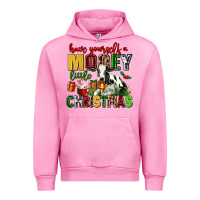 Fuchsia Pink have yourself a mooey little christmas Urban Hoodie - AdoDesignShop