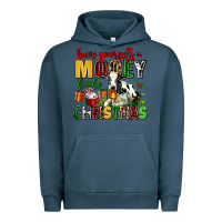 Pigment Midnight Navy have yourself a mooey little christmas Urban Hoodie - AdoDesignShop