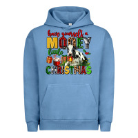 Pigment Pebble Blue have yourself a mooey little christmas Urban Hoodie - AdoDesignShop