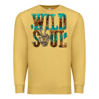 Antique Gold wild soul with skeleton hand Premium Sweatshirt - texasbilliewilder