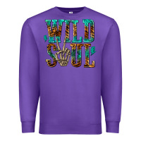 Purple wild soul with skeleton hand Premium Sweatshirt - texasbilliewilder