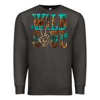 Smoke wild soul with skeleton hand Premium Sweatshirt - texasbilliewilder