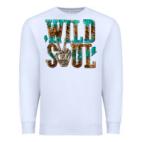 White wild soul with skeleton hand Premium Sweatshirt - texasbilliewilder