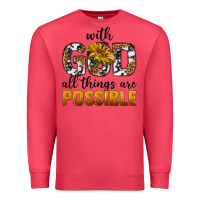 Cardinal with god al things ara possible Premium Sweatshirt - texasbilliewilder