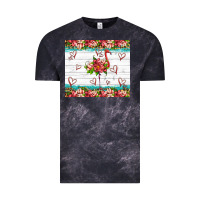 Cloud Black flamingo with tropical flowers Vintage Tee - Artiststas