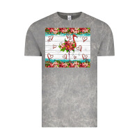 Cloud Rock flamingo with tropical flowers Vintage Tee - Artiststas