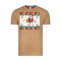 Vintage Camel flamingo with tropical flowers Vintage Tee - Artiststas