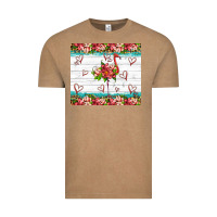 Vintage Coffee flamingo with tropical flowers Vintage Tee - Artiststas