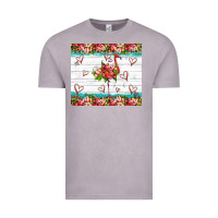 Vintage Zinc flamingo with tropical flowers Vintage Tee - Artiststas
