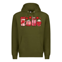 Army Green valentines day coffee Premium Hoodie - JahusDesignShop