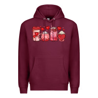Burgundy valentines day coffee Premium Hoodie - JahusDesignShop