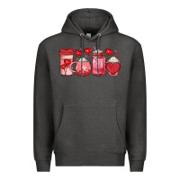 Charcoal Heather valentines day coffee Premium Hoodie - JahusDesignShop