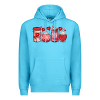 Ocean Blue valentines day coffee Premium Hoodie - JahusDesignShop