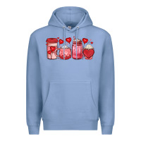 Colony Blue valentines day coffee Premium Hoodie - JahusDesignShop