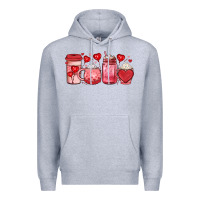 Heather Grey valentines day coffee Premium Hoodie - JahusDesignShop