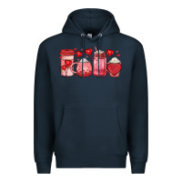 Navy valentines day coffee Premium Hoodie - JahusDesignShop