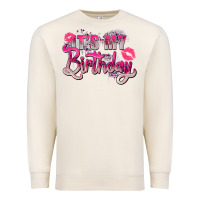Sandshell pink it's my birthday Premium Sweatshirt - Zillion Design Studio