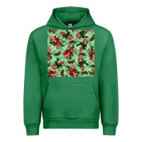 Emerald christmas candy cane seamless pattern Urban Hoodie - BundleAndBundleShop
